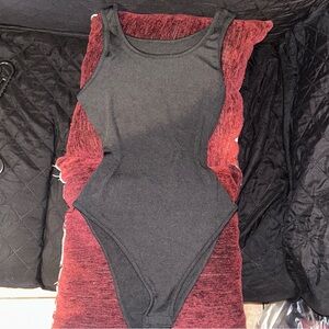 Classic Black Ribbed Bodysuit